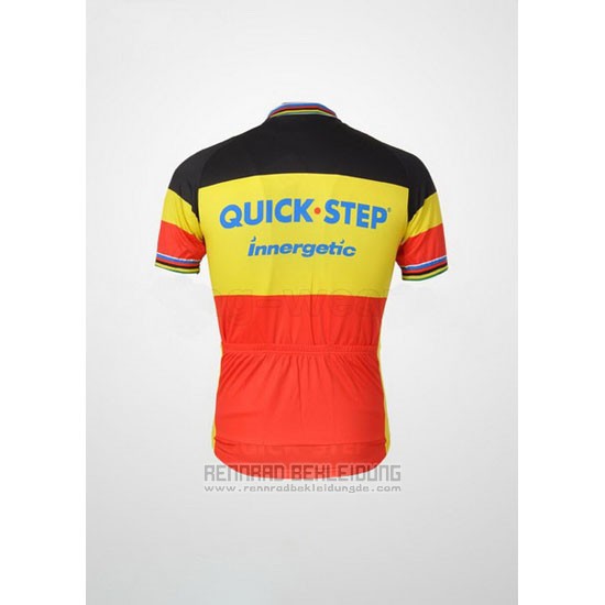 2010 Fahrradbekleidung Quick Step Champion Belgien Trikot Kurzarm und Tragerhose - zum Schließen ins Bild klicken